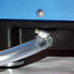 A self-draining crawl space dehumidifier connected to a sump pump system in Del Rio