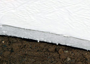 Insulation installed on a crawl space floor in Universal City