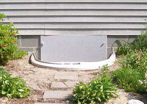 plastic crawl space access well installed in a Laredo crawl space