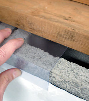 Block wall clear covering for wet crawl spaces in Boerne