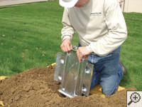 Steel earth anchor assembly installation in Converse.