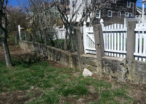 a retaining wall installed in Laredo