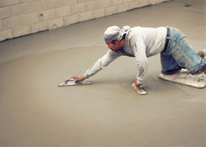 smoothing out the grout in a slab releveling project in Del Rio