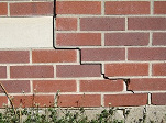 stair step cracking on a foundation wall in Victoria
