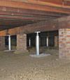 crawl space jack posts installed in Texas