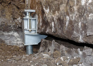 A properly installed foundation push pier system in Victoria repaired by our foundation contractors.