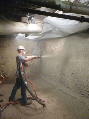 Shotcrete wall restoration services in San Antonio
