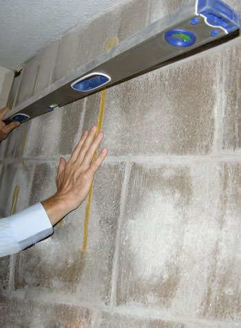 severe foundation wall failure symptoms of a basement wall in Terrell Hills