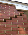 Serious damage to a foundation wall due to settlement of a home in Pleasanton